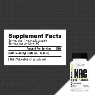 NutraBio NAC (N-Acetyl Cysteine)
