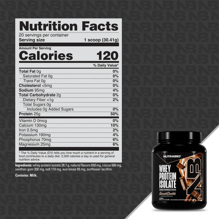 NutraBio Whey Isolate 20servings