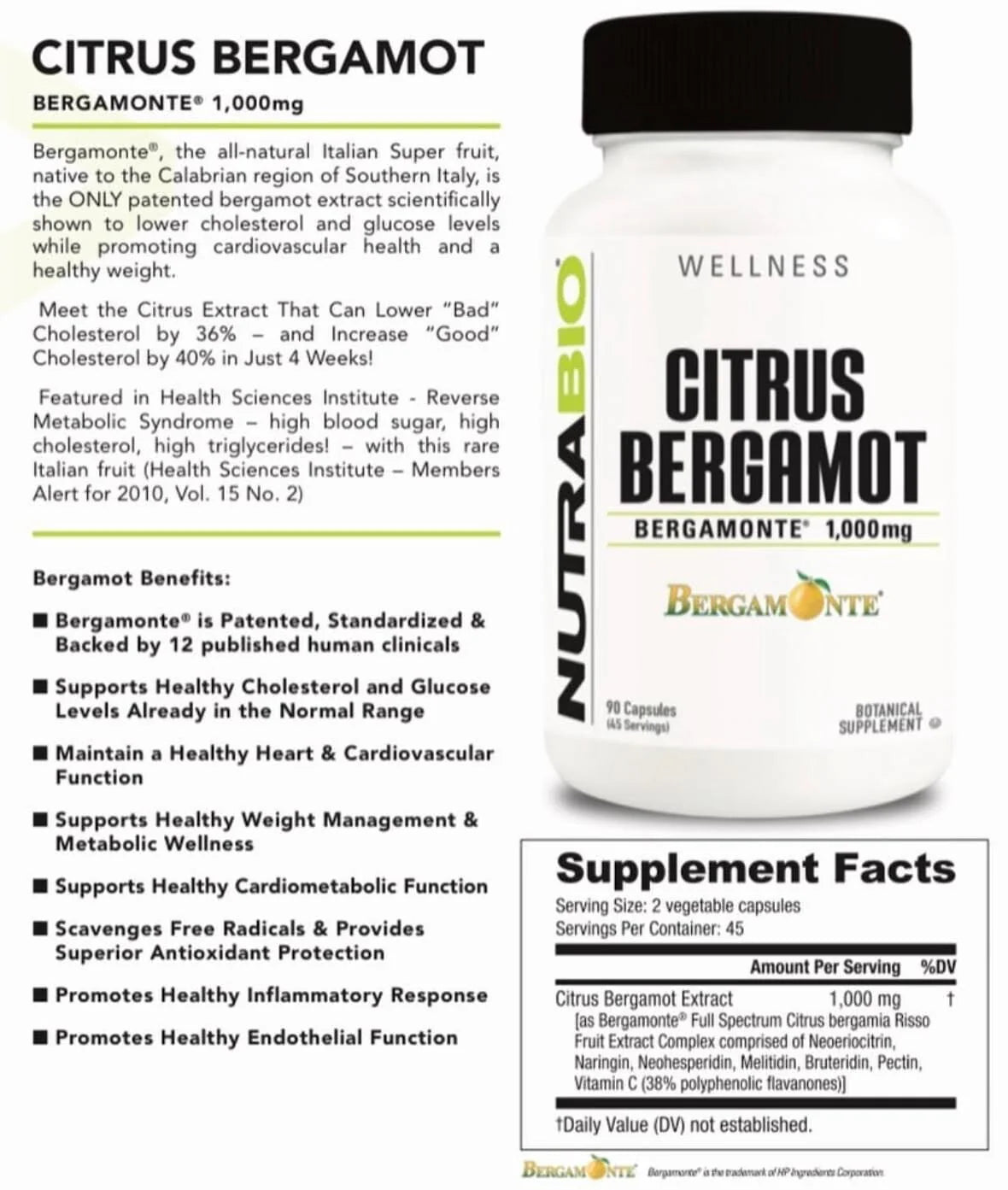 Citrus Bergamot Nutra bio