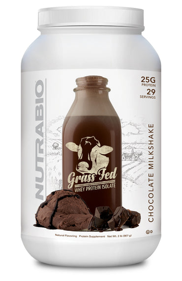 NutraBio Grass Fed Whey Protein Isolate 2lbs