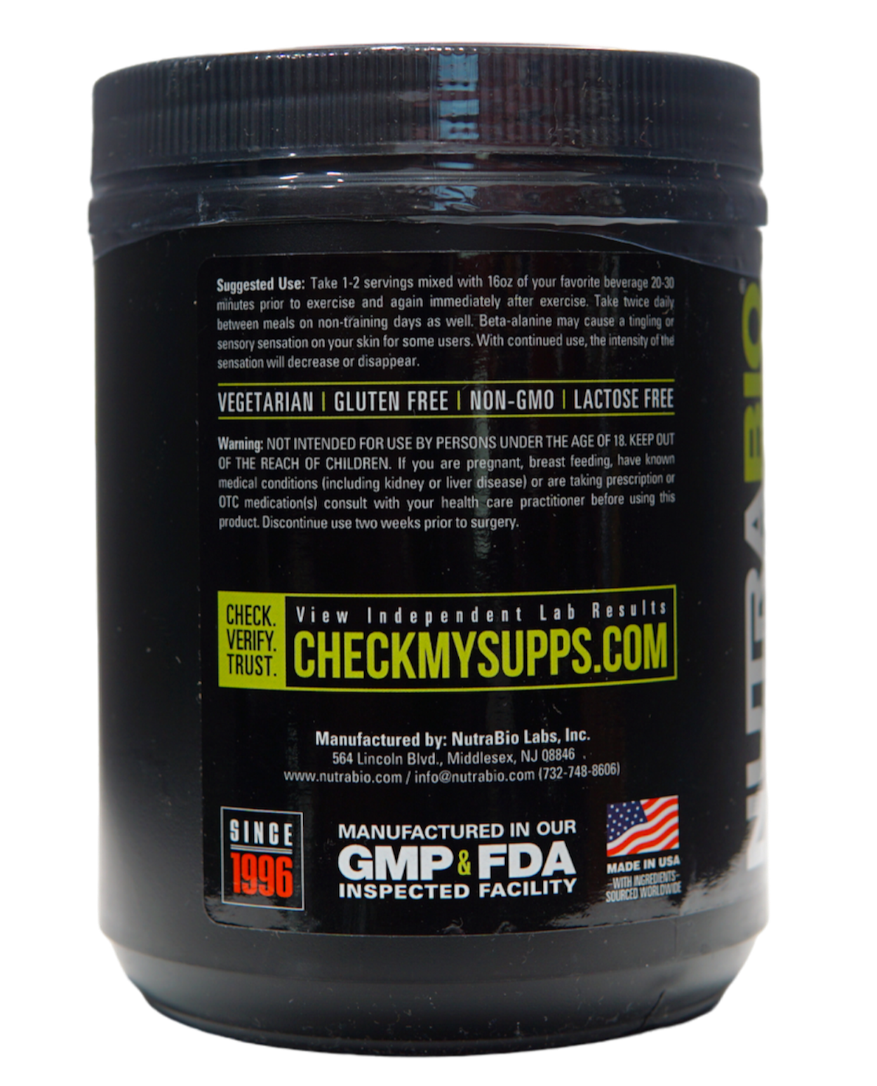 NutraBio Beta Alanine