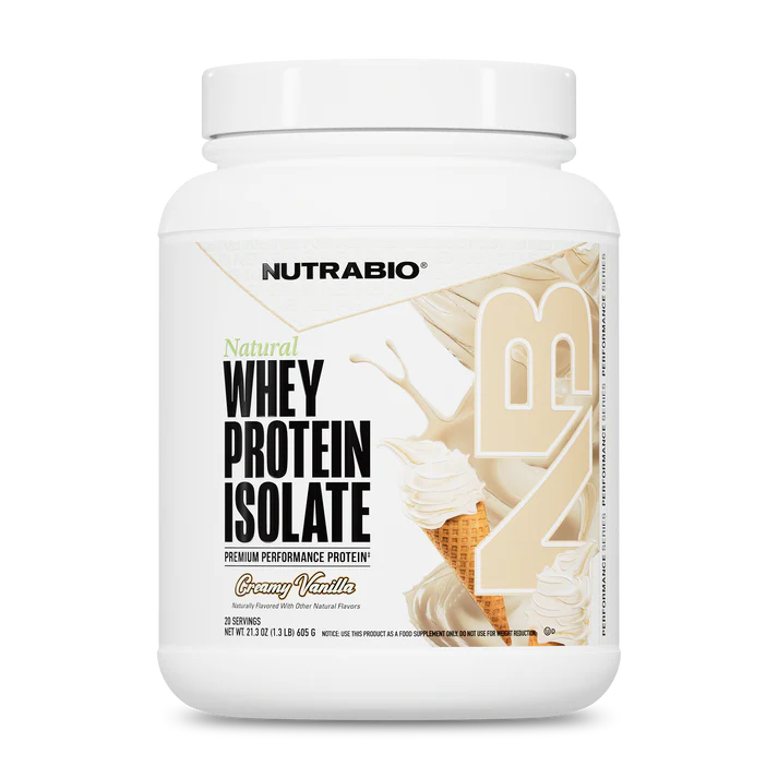 NutraBio Natural Whey Protein Isolate 20Servings