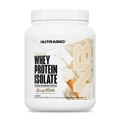 NutraBio Natural Whey Protein Isolate 20Servings