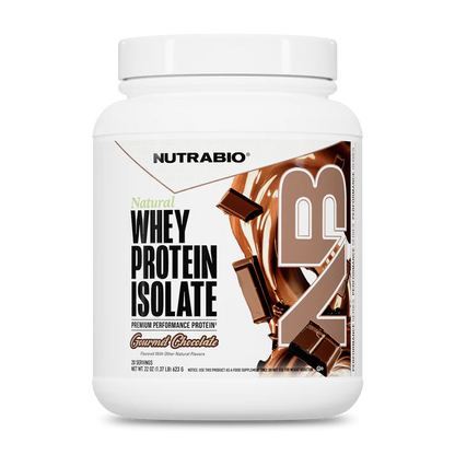 NutraBio Natural Whey Protein Isolate 20Servings