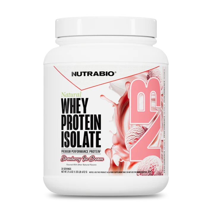NutraBio Natural Whey Protein Isolate 20Servings