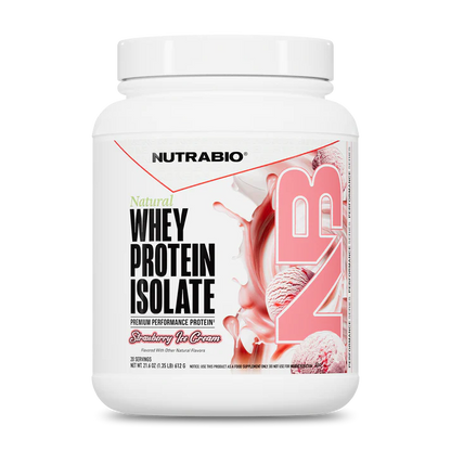 NutraBio Natural Whey Protein Isolate 20Servings
