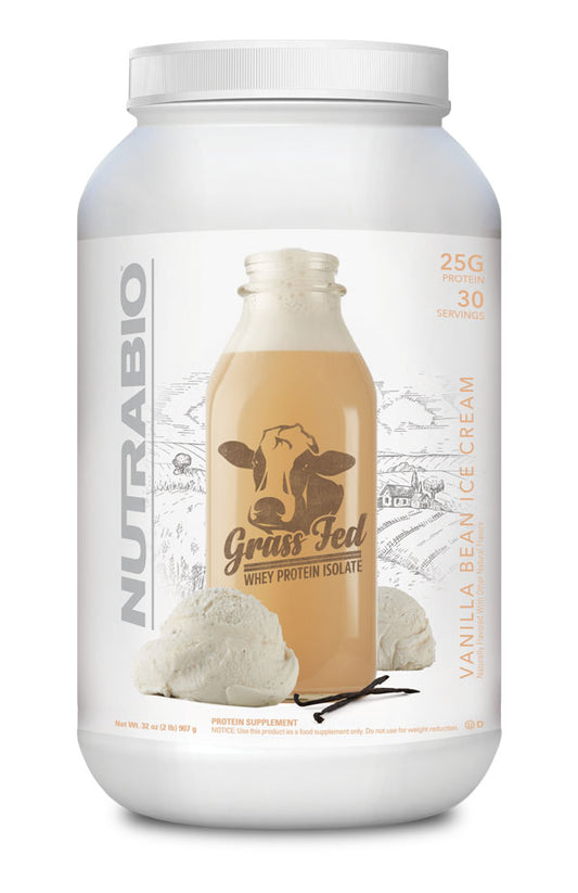 NutraBio Grass Fed Whey Protein Isolate 2lbs