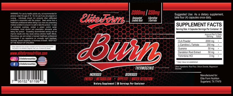 Elite Form Burn - Total Nutrition Online