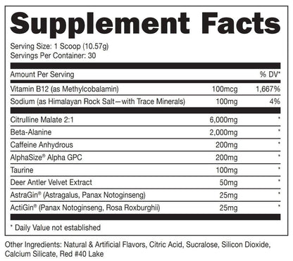 Bucked Up PreWorkout Das Labs 30 Servings - Total Nutrition Online